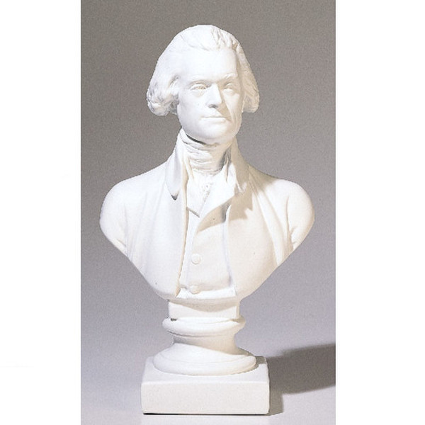 Thomas Jefferson Bust 8" High White